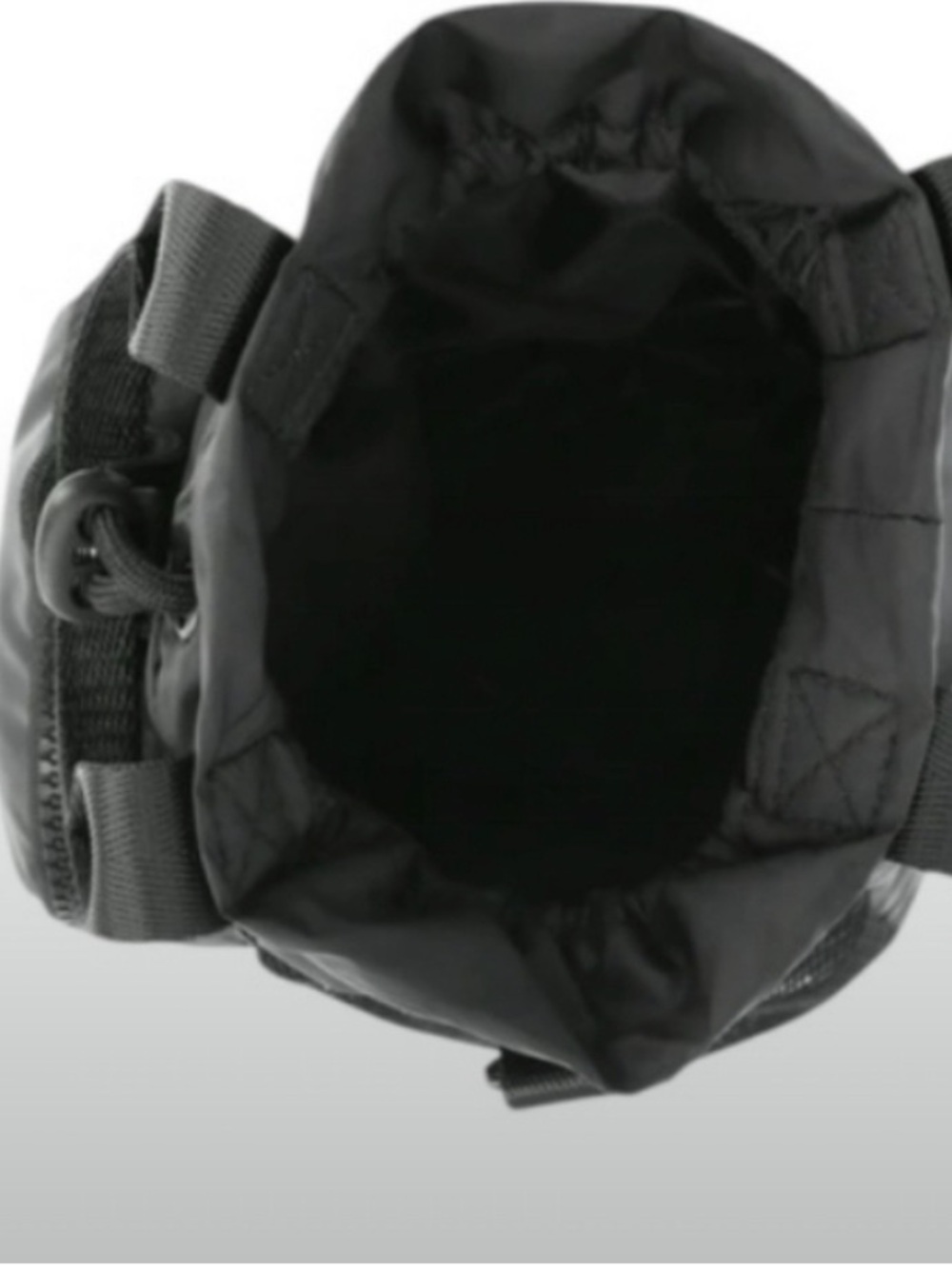 Wildfox Black Drawstring Water bottle bag with Front Zip Pocket and Crossbody - Picture 3 of 3